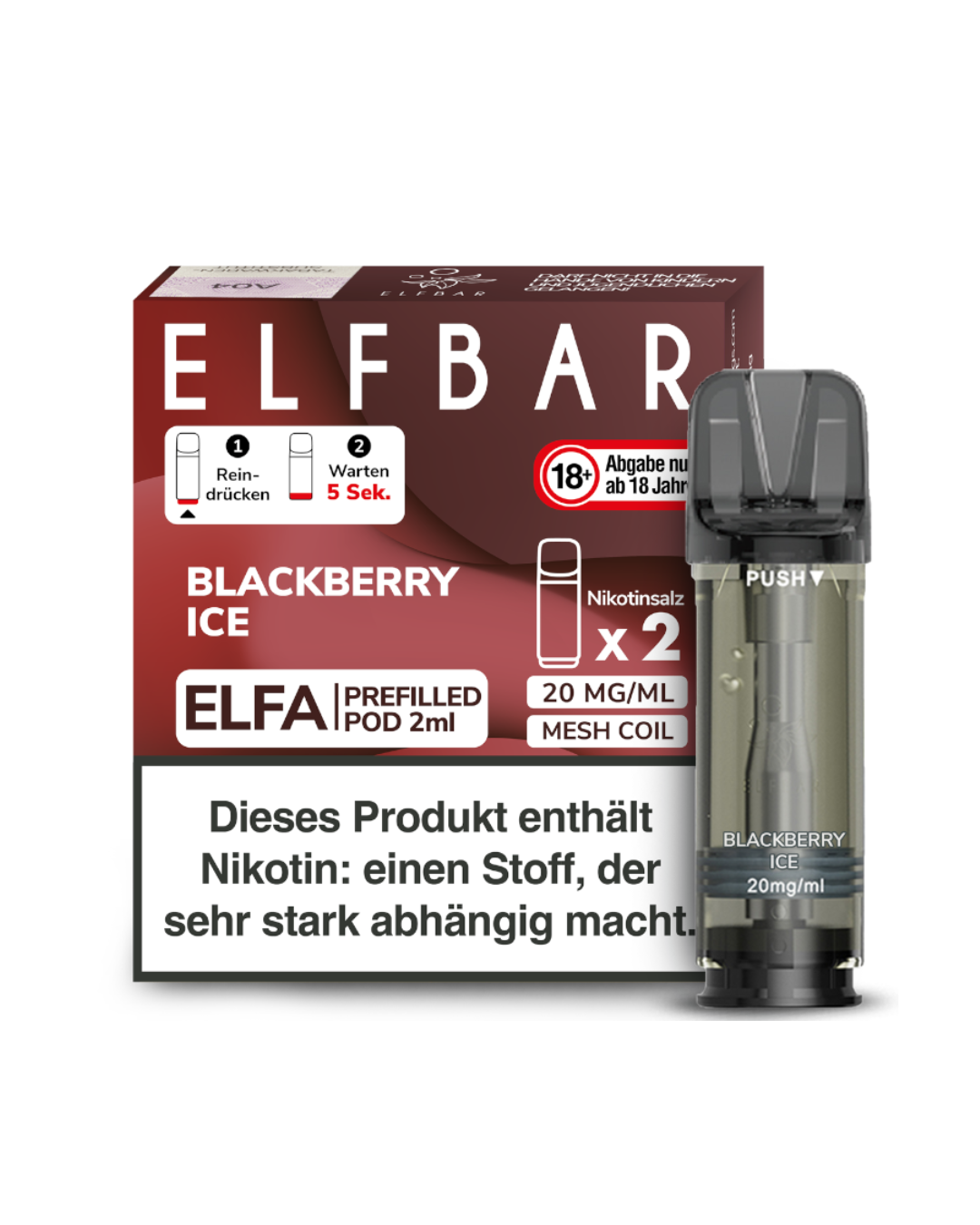 ELFBAR | ELFA | Blackberry Ice Prefilled Pod | 2x2ml 20mg Der's Shop ELFBAR | ELFA | Blackberry Ice Prefilled Pod | 2x2ml 20mg Der's Shop