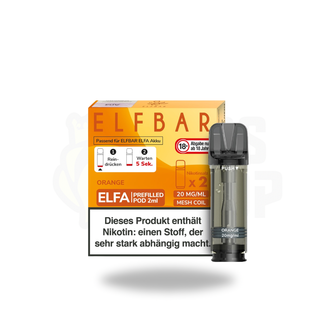 ELFBAR | ELFA | Orange Prefilled Pod | 2x2ml 20mg