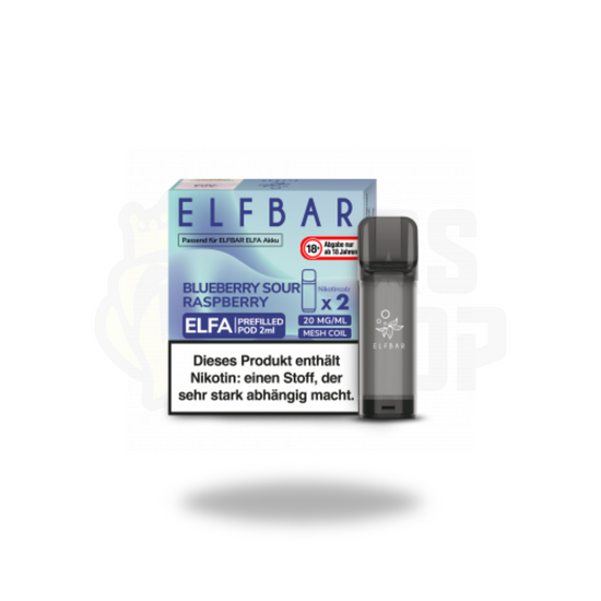 ELFBAR | ELFA | Blueberry Sour Raspberry  Prefilled Pod | 2x2ml 20mg