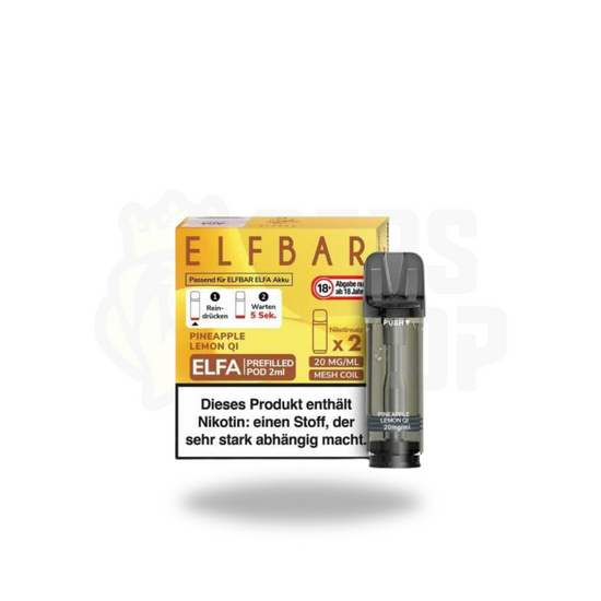 ELFBAR | ELFA | Pineapple Lemon Qi Pod | 2x2ml 20mg
